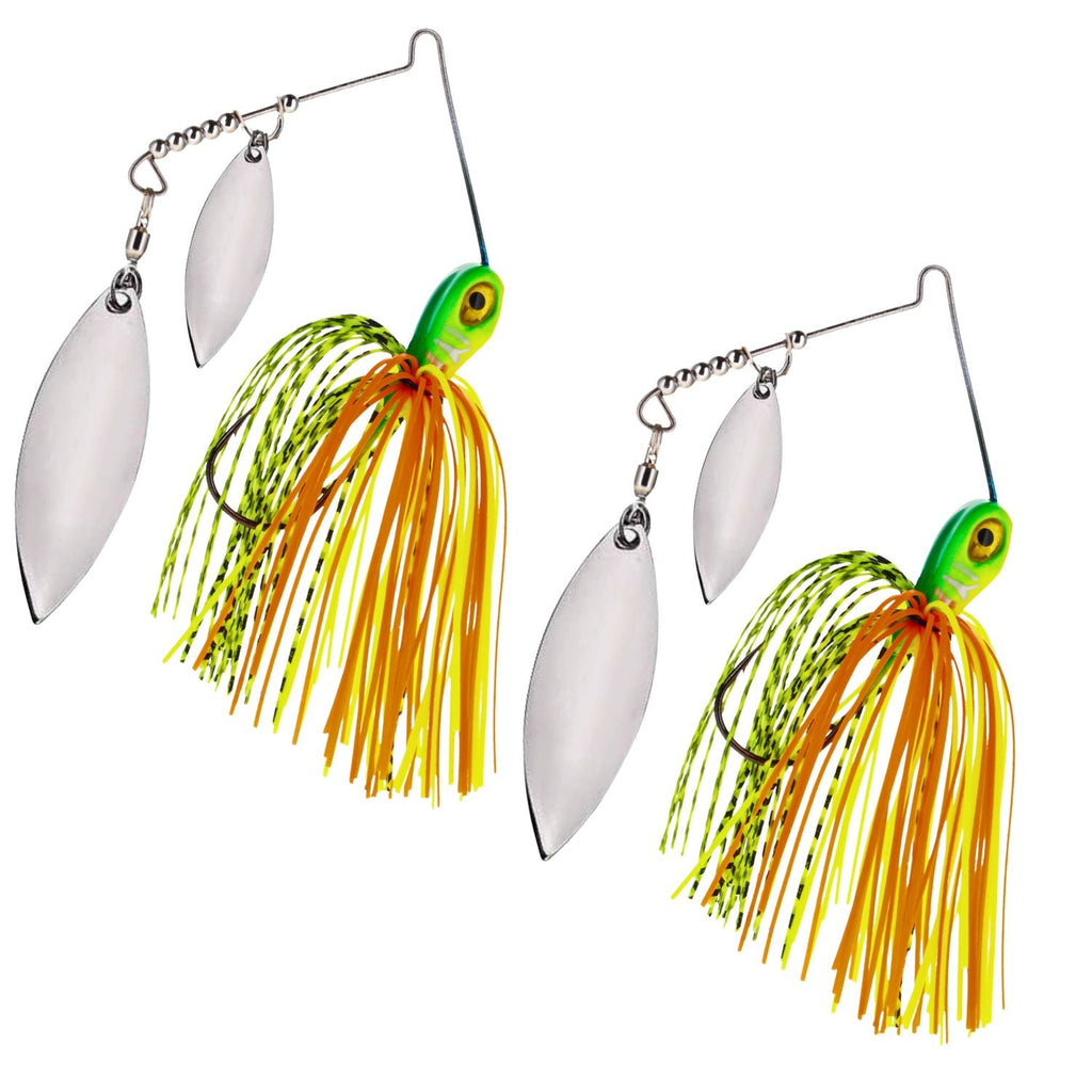 Reaction Tackle Tungsten Spinnerbait Jigs – 2-Pack, Double Willow Blade