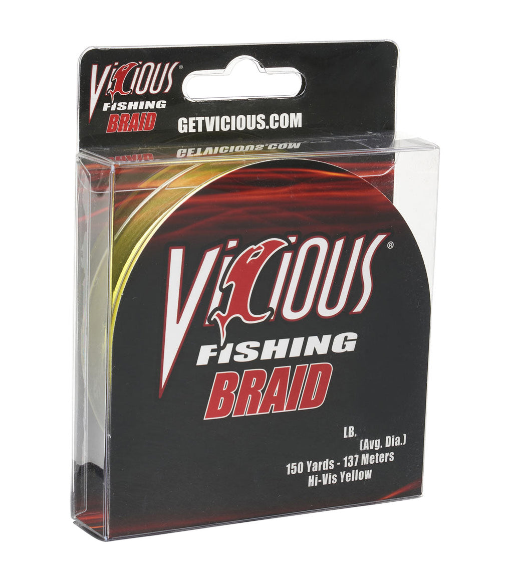Vicious Standard Yellow Braid - 10 Lb Test