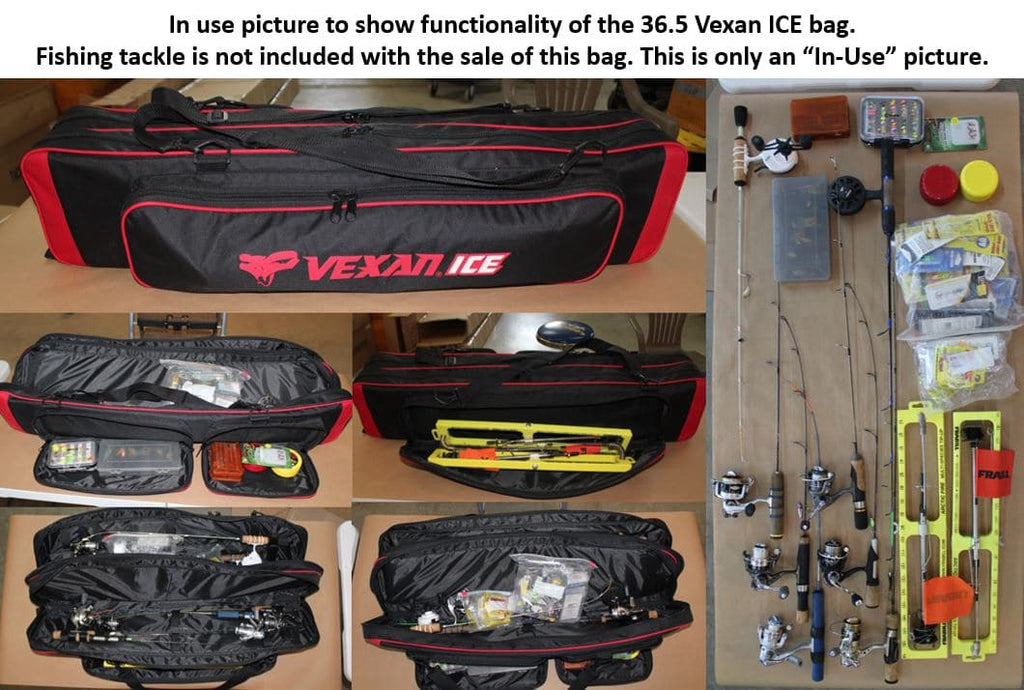36.5" Ice Fishing Combo Rod Tackle Bag