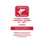 JHFLYCO Monofilament Nylon Tapered Leader - 3 Pack