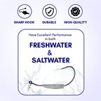 Reaction Tackle Lead Weighted Swimbait Hooks (10-PACK)
