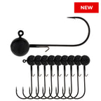 Reaction Tackle Lead Ball Jigs (10-Pack) – Premium Round Jig Heads for Soft Plastics